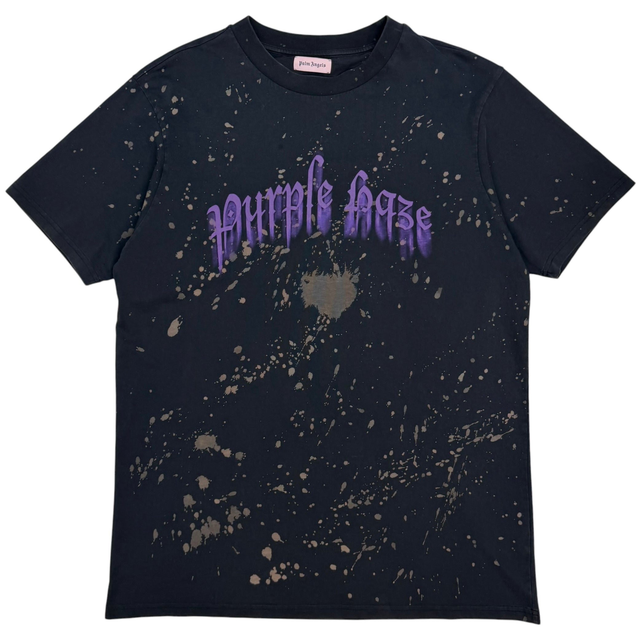 Palm Angels “Purple Haze” Bleach Splatter Tee Black