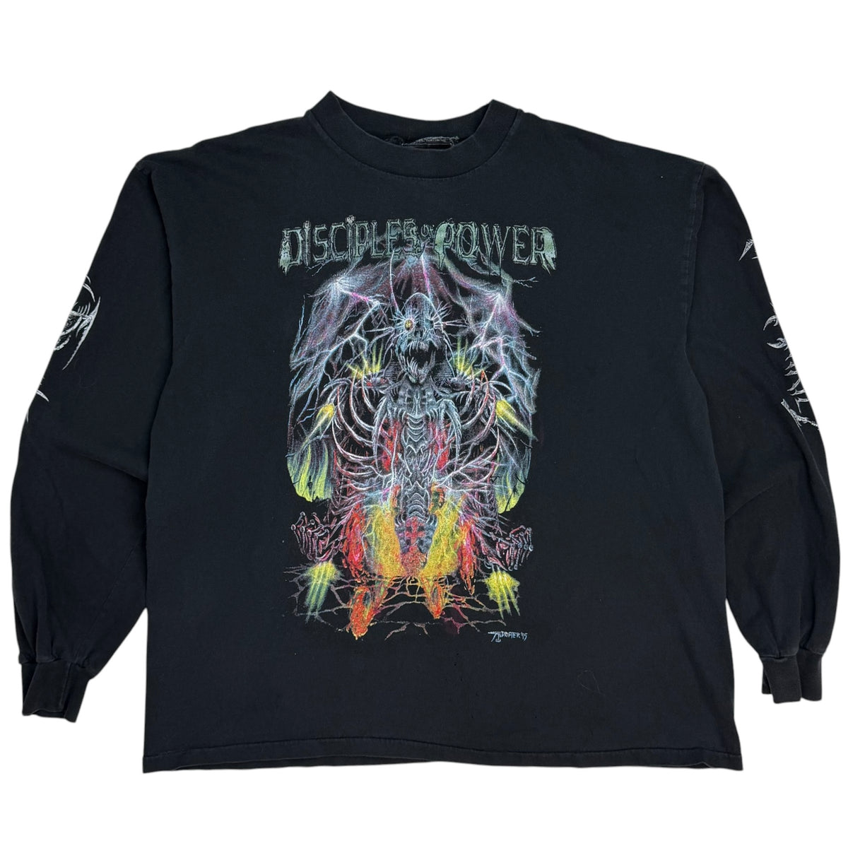 Vintage Disciples Of Power Longsleeve Faded Black