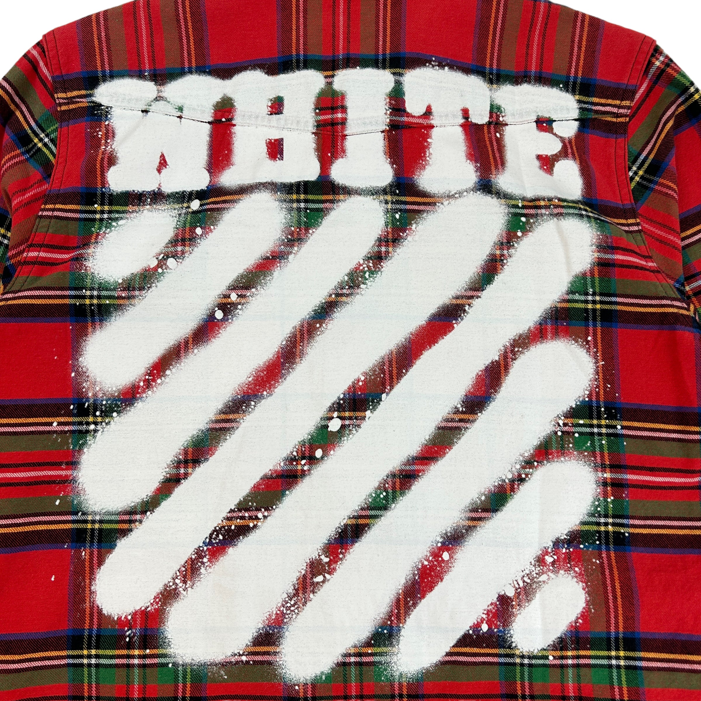 Off-White Spray Logo Flannel Red