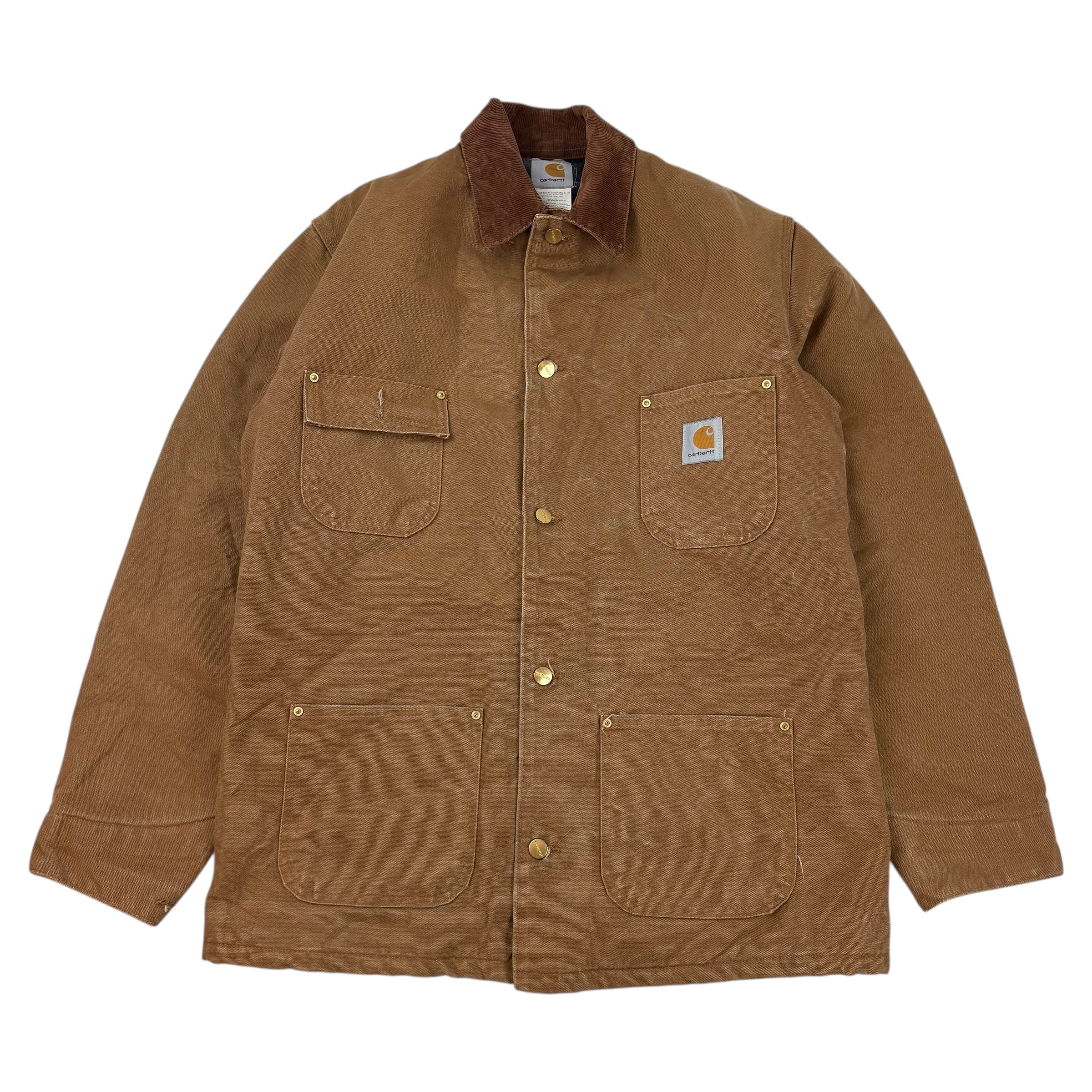 Carhartt Blanket Lined Canvas Chore Coat Jacket Brown