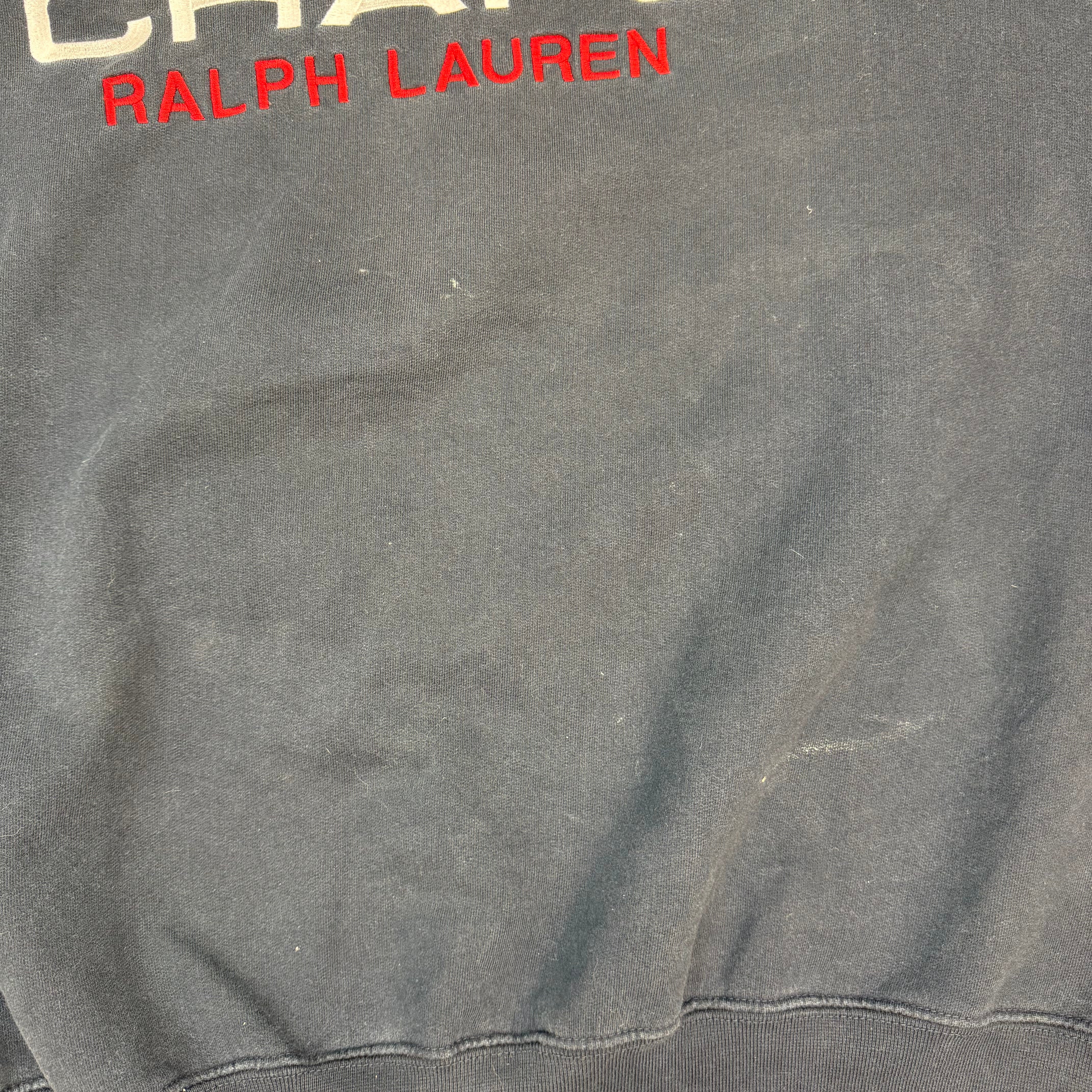 Vintage Chaps Ralph Lauren Embroidered Crewneck Navy