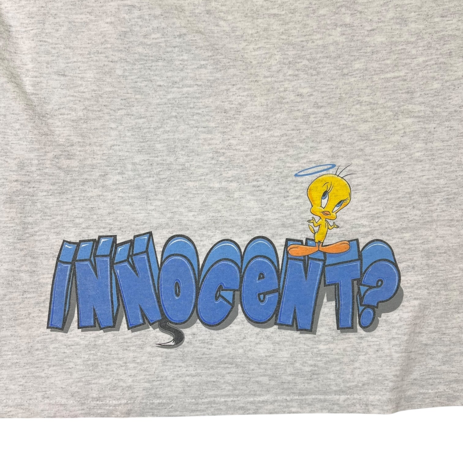 Vintage Tweety Bird Innocent Looney Tunes T-shirt Grey