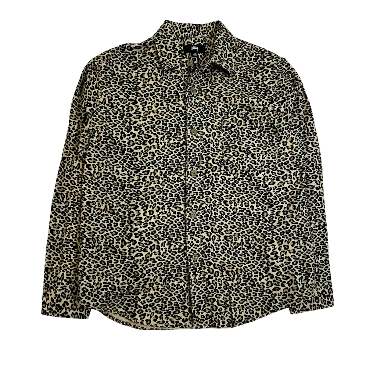 Stussy Animal Print Flannel Button Up Shirt