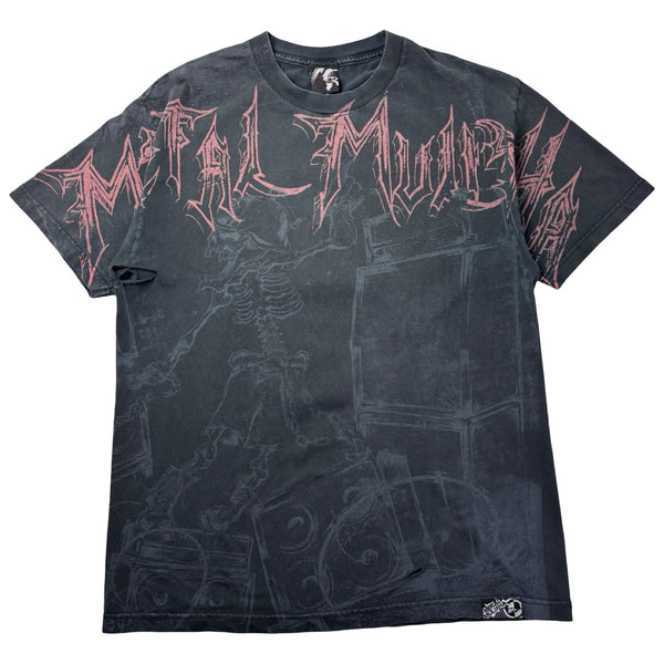 Y2K Metal Mullisha Spellout T-Shirt Grey