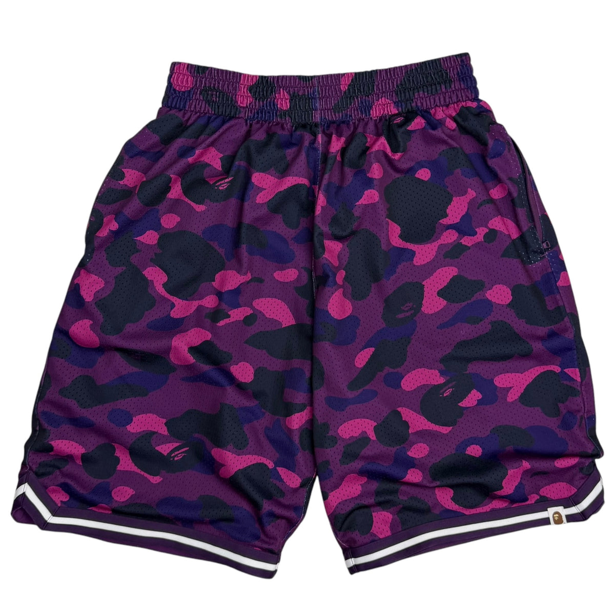 Bape Wide Fit Basketball Shorts Purple Camo