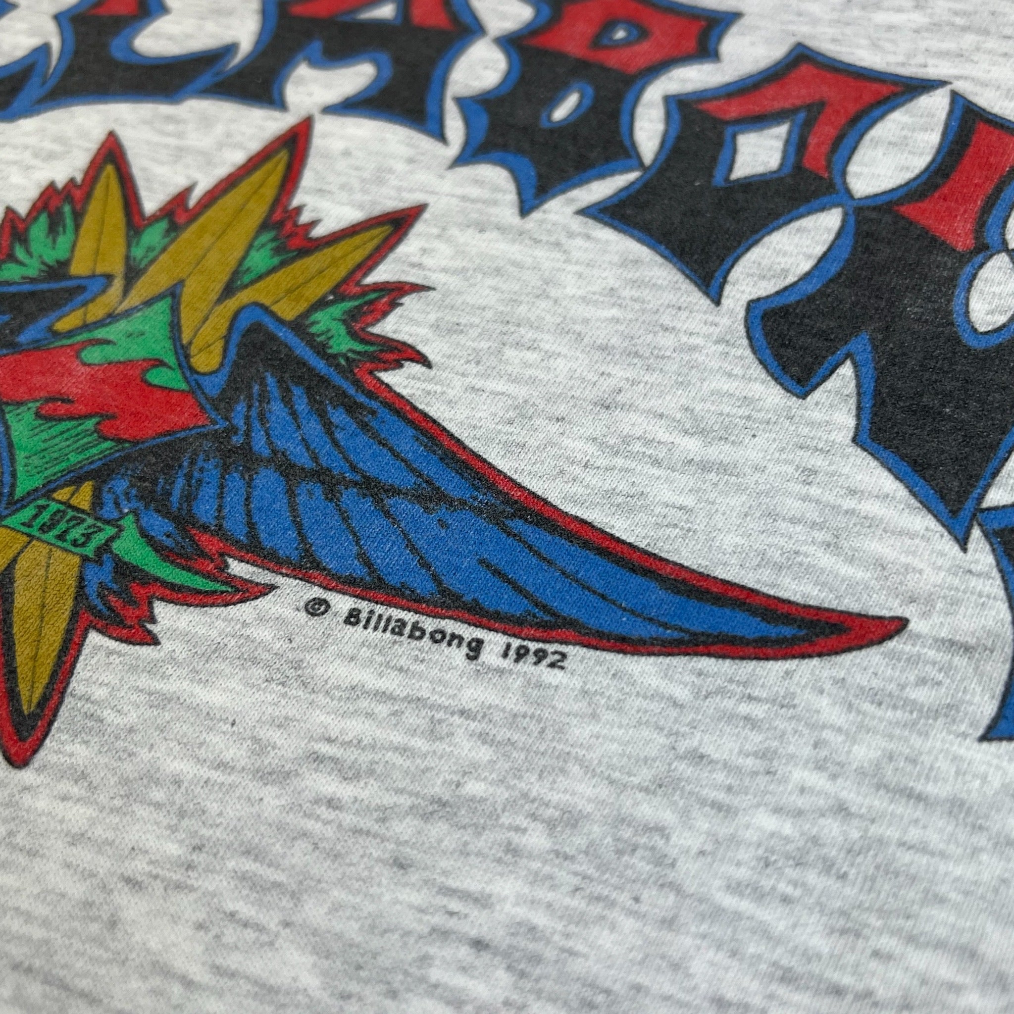 1992 Billabong Surf T-shirt - Heather Grey Beach T-Shirt