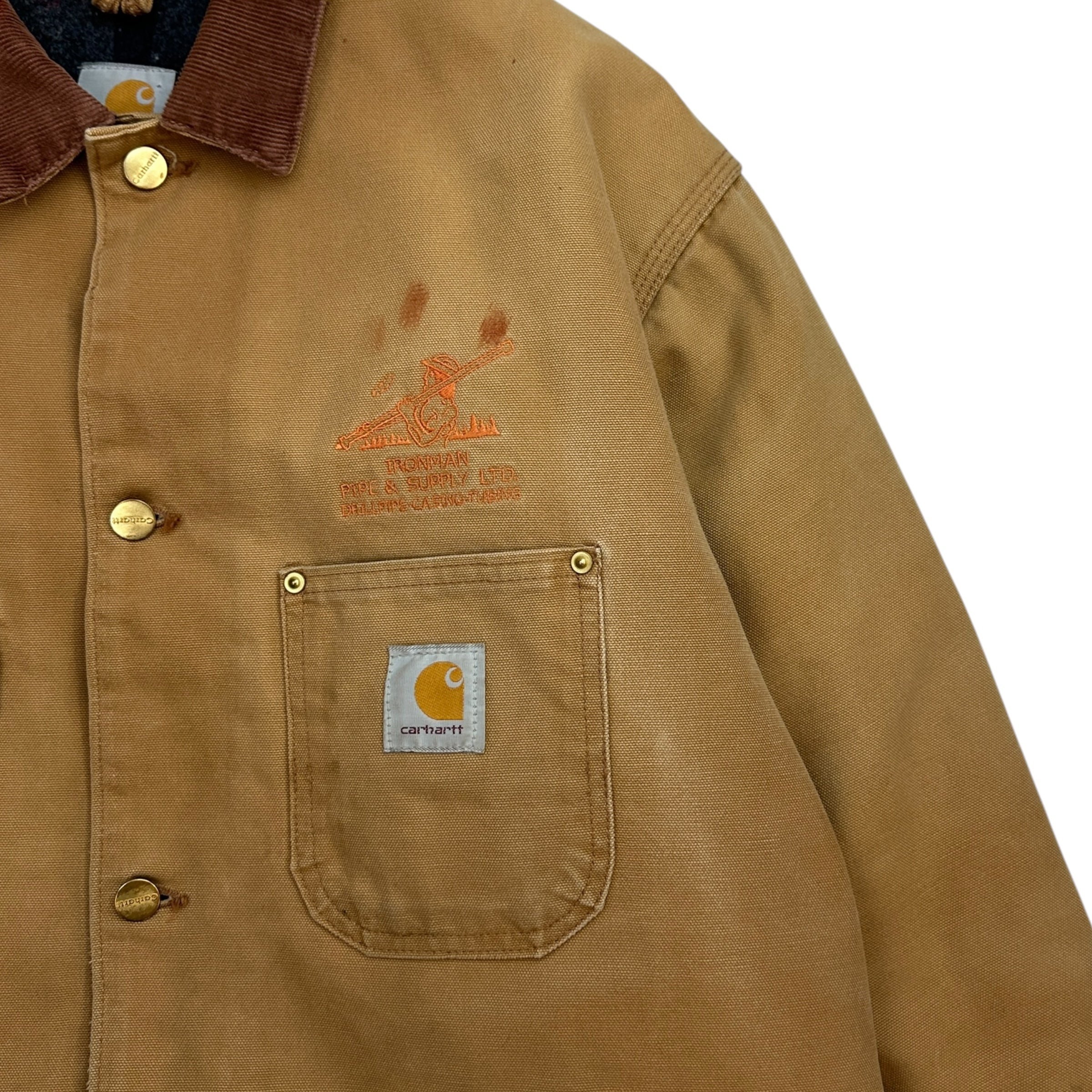 Vintage Carhartt Michigan Chore Coat Tan