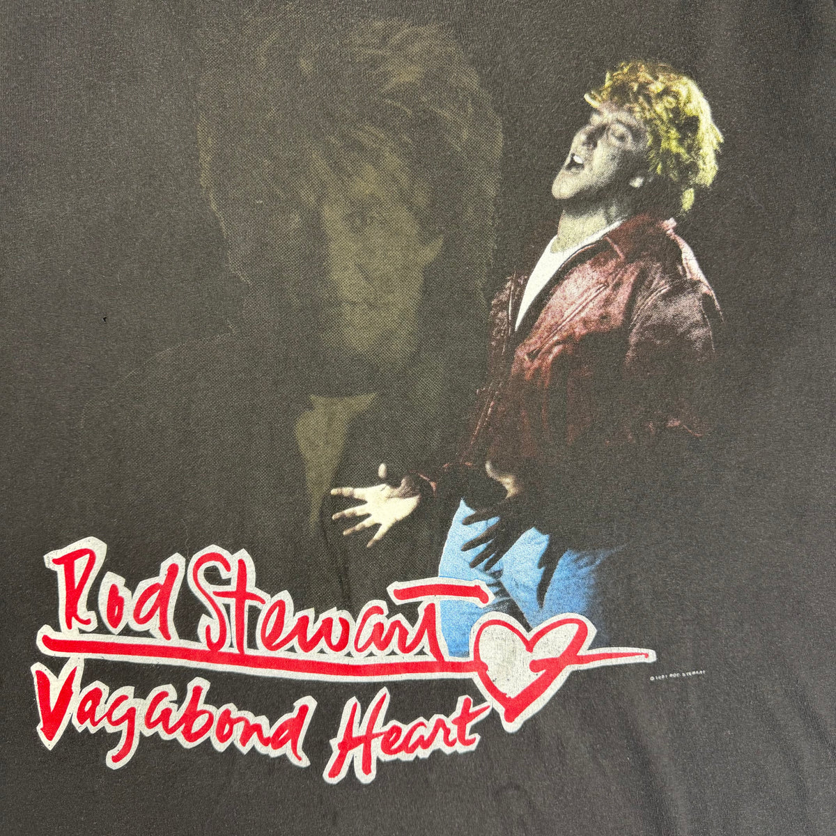 1991 Ron Stewart Vagabond Heart Tour Tee Black