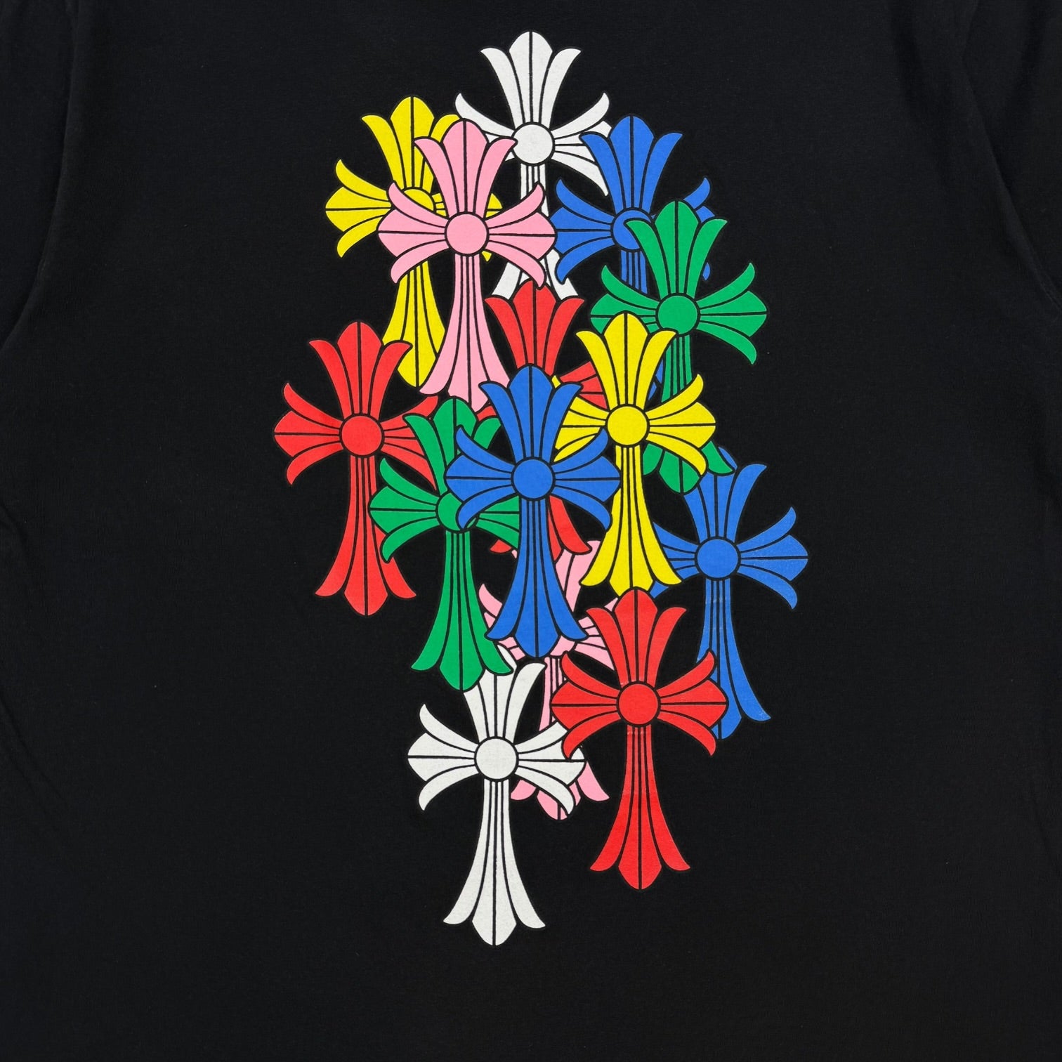 Chrome Hearts Cross Cemetery Tee Black/Multicolour