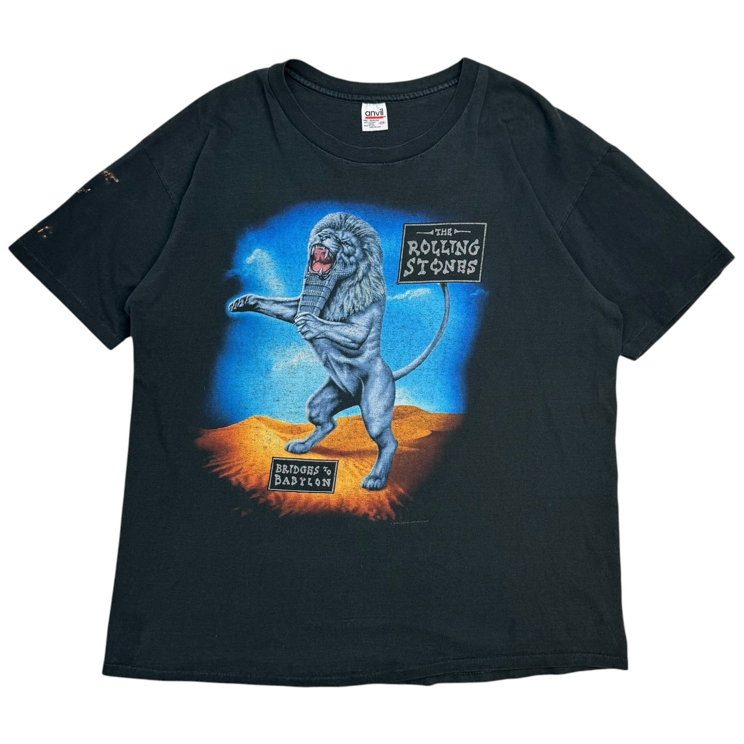 1998 The Rolling Stones Bridges To Babylon World Tour Tee Black