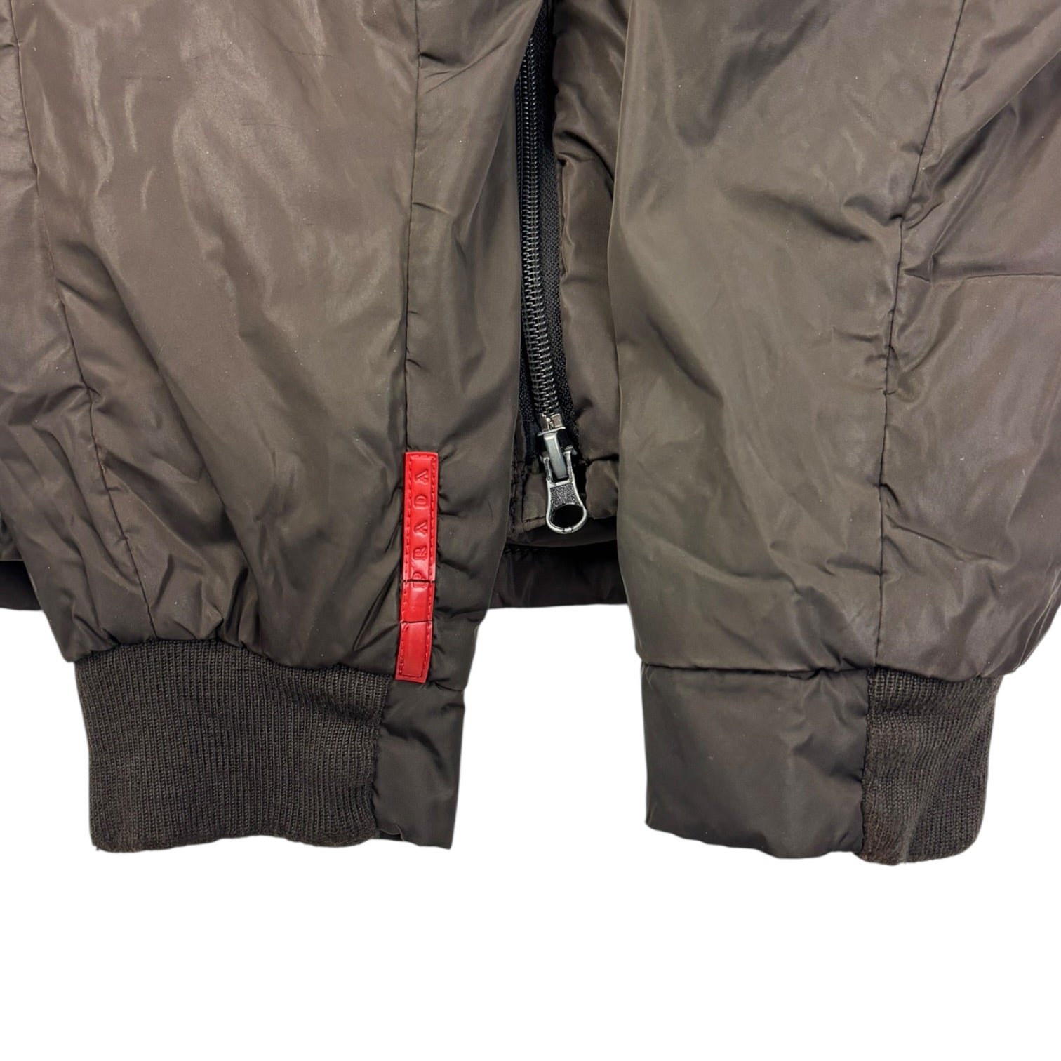 Prada Nylon Windbreaker Track Packaway Jacket Brown