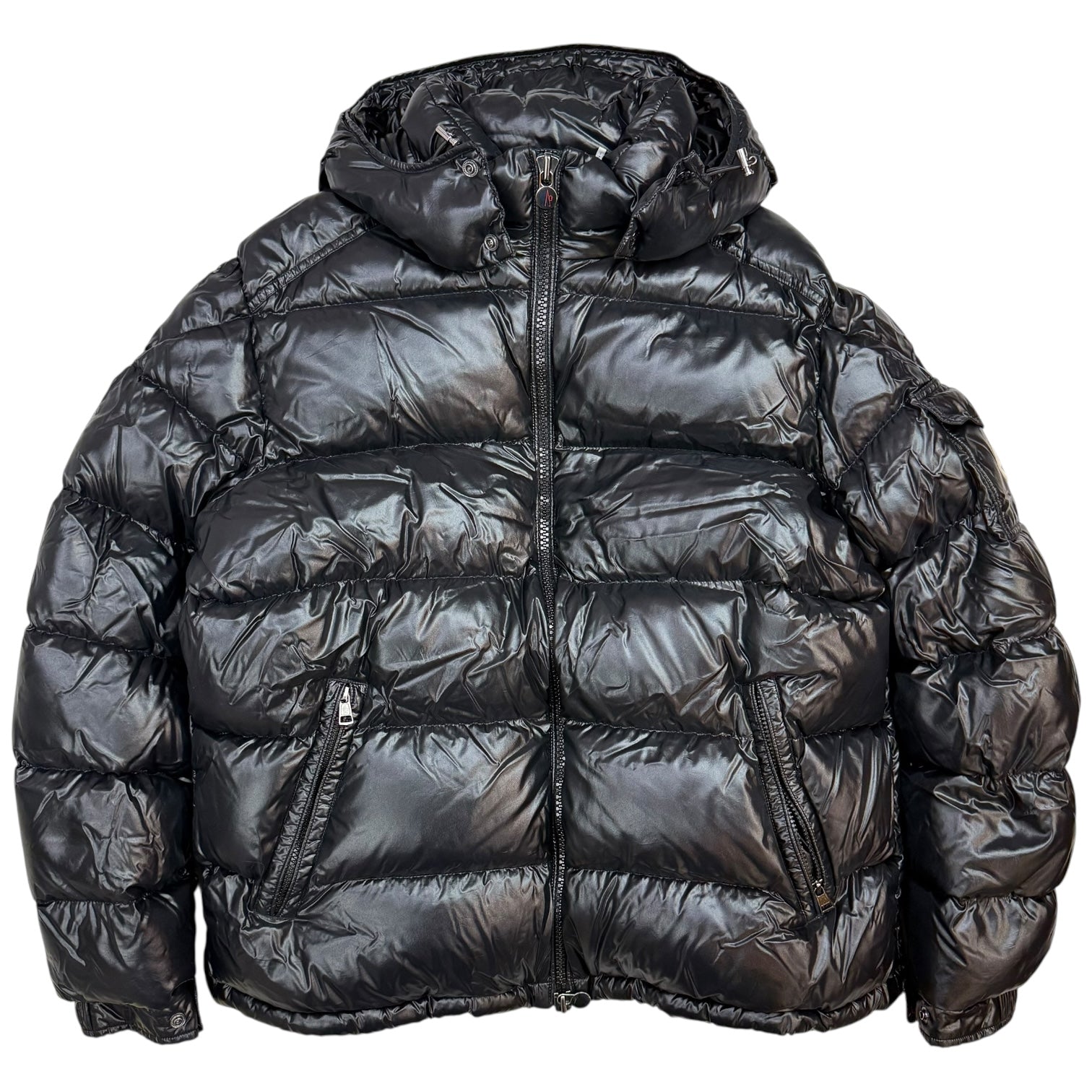 Moncler Maya Hooded Short Down Jacket Black