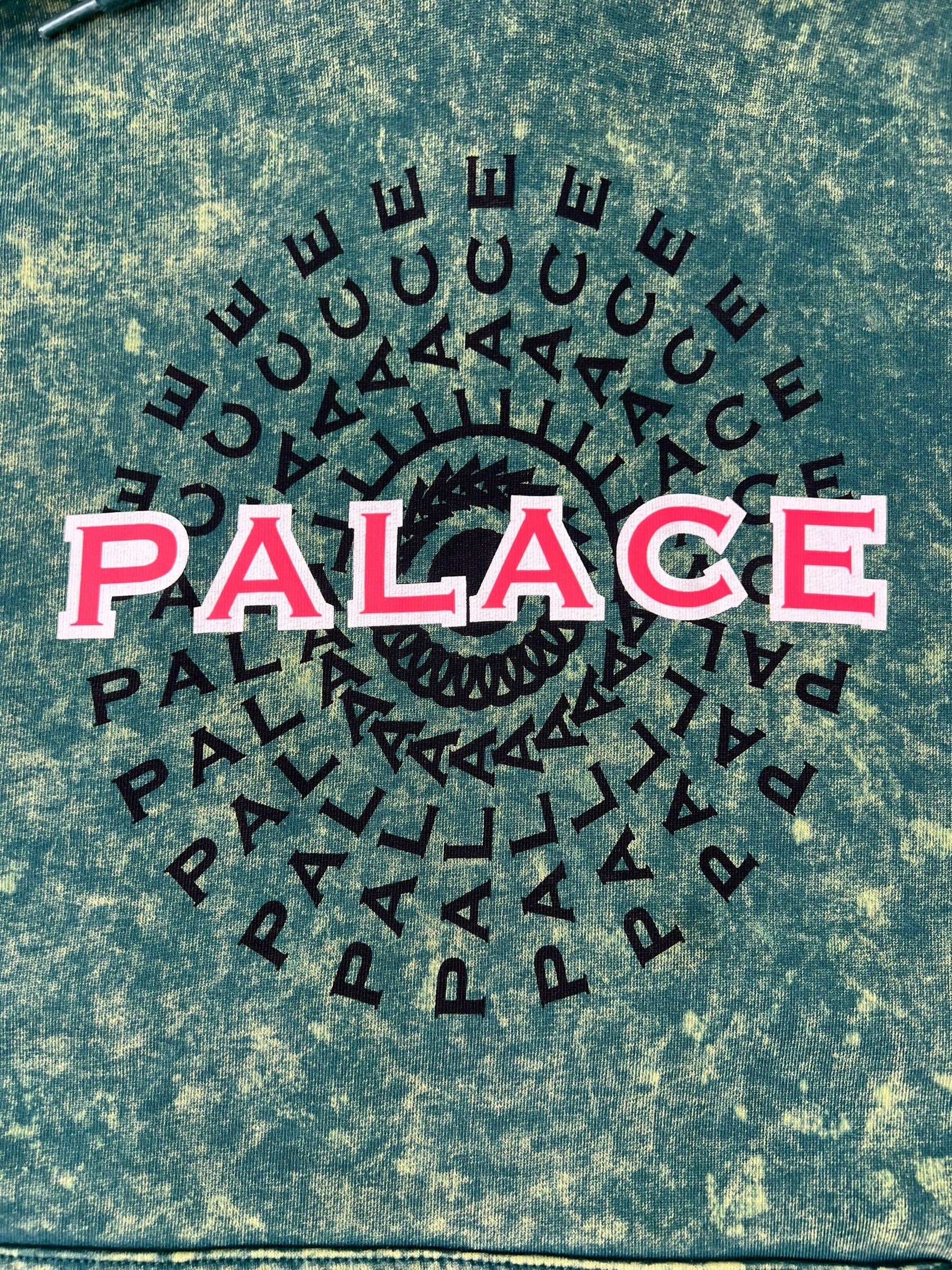Palace Pircle Hoodie Green Acid Wash