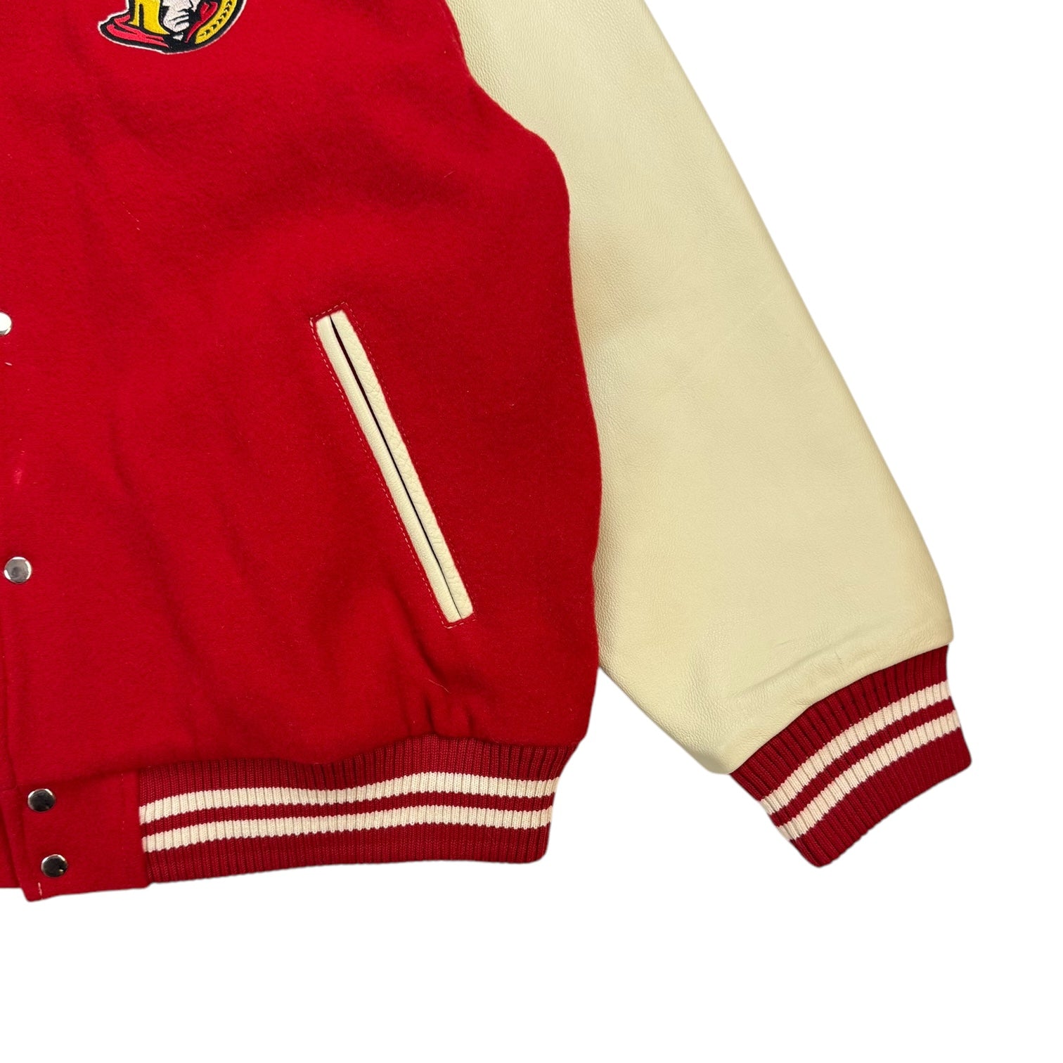 Vintage Reebok Ottawa Senators Letterman Jacket Red