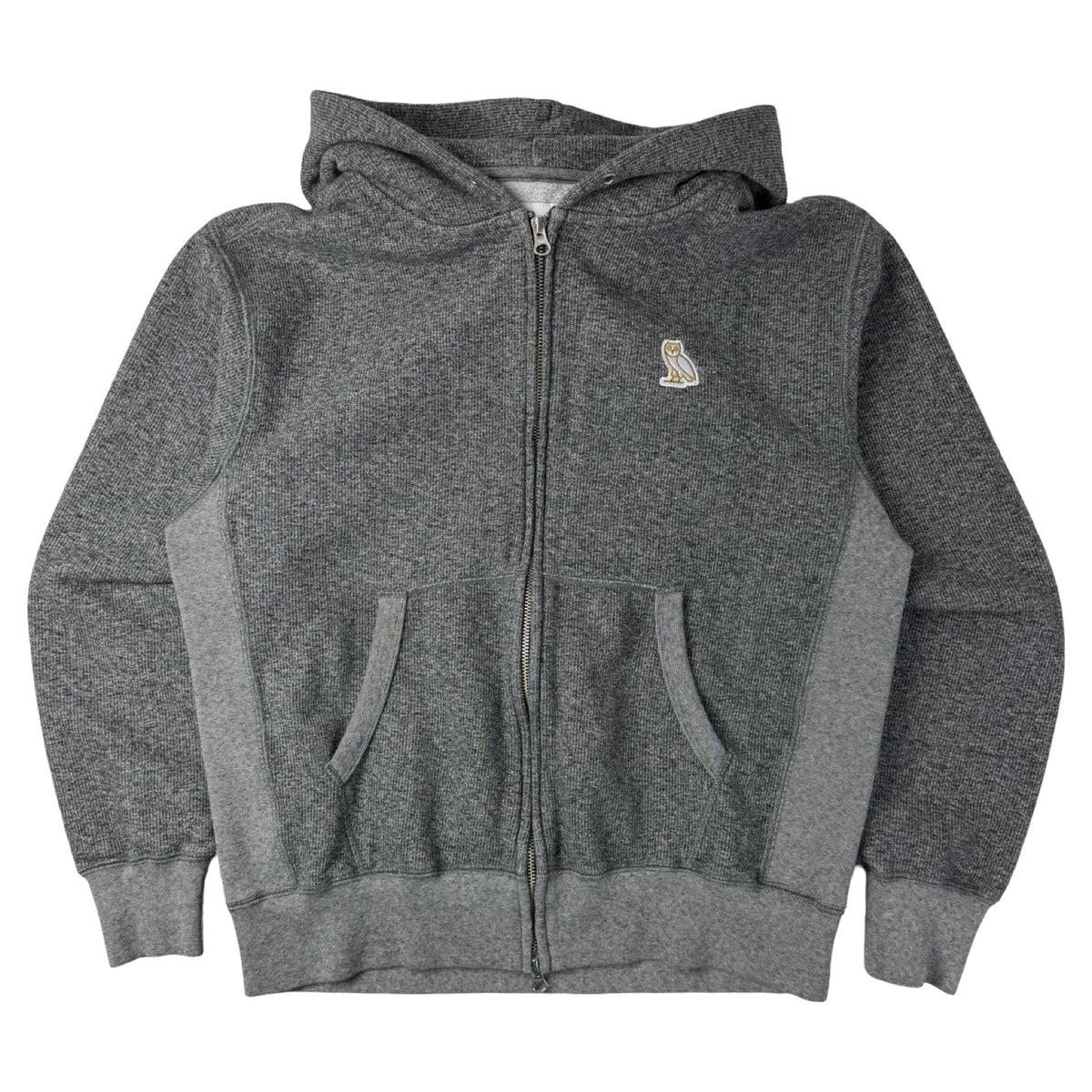 OVO Heritage Full-Zip Hoodie Dark Heather Grey