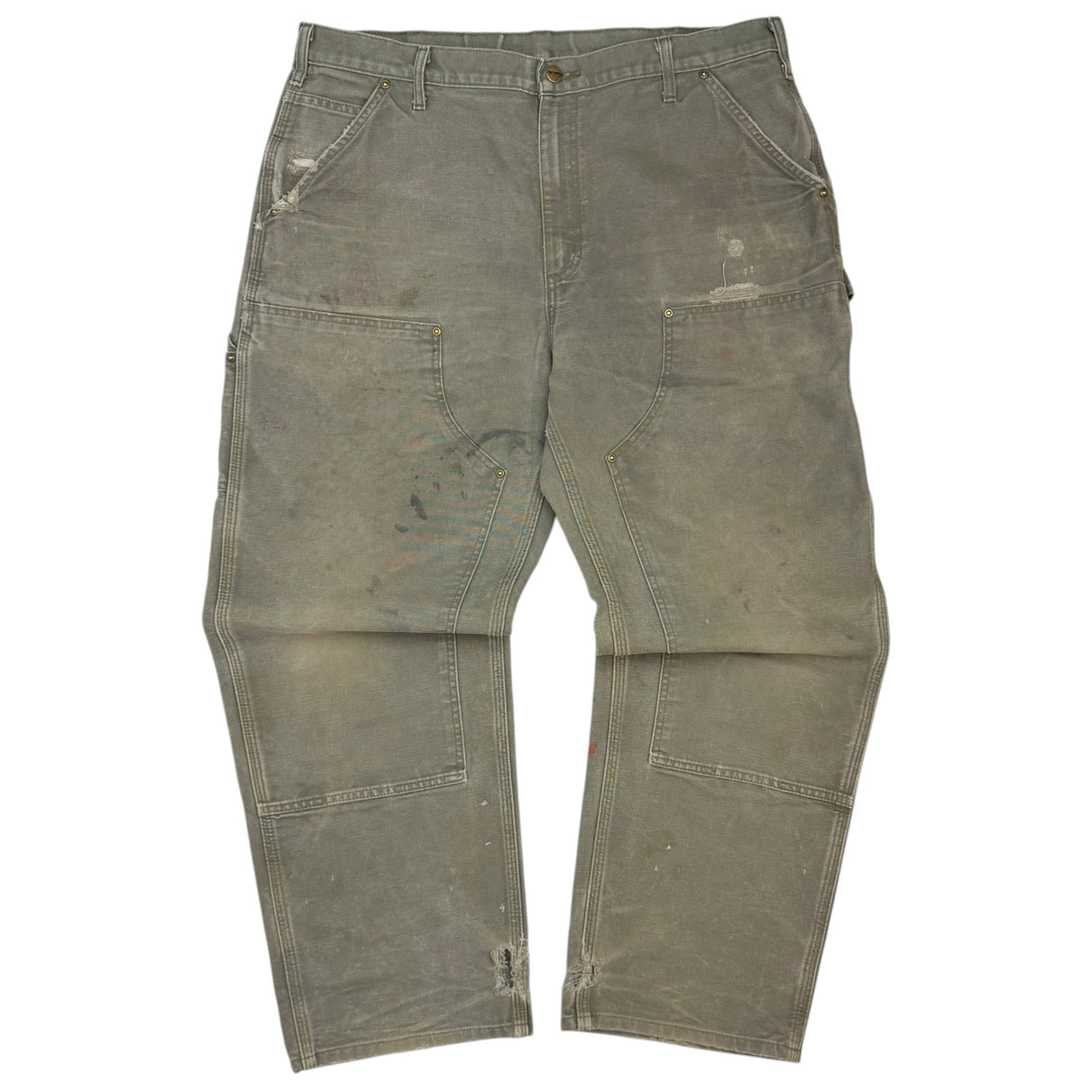 Vintage Carhartt Double Knee Pants Washed Green
