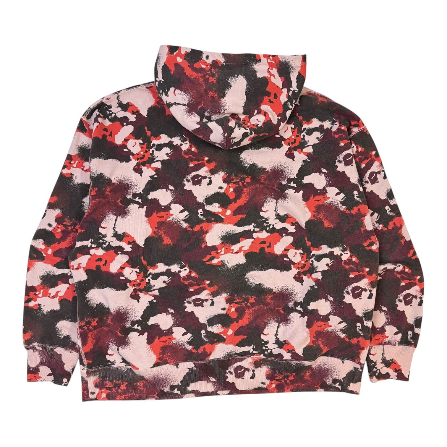A Bathing Ape Map Camo Hoodie Red