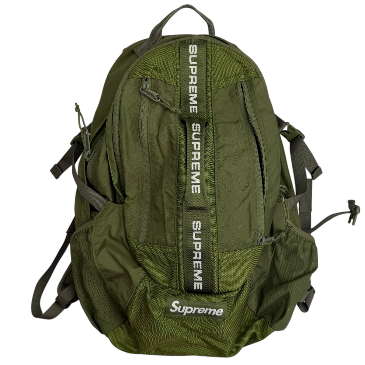 FW22 Supreme Logo Strap Backpack Olive