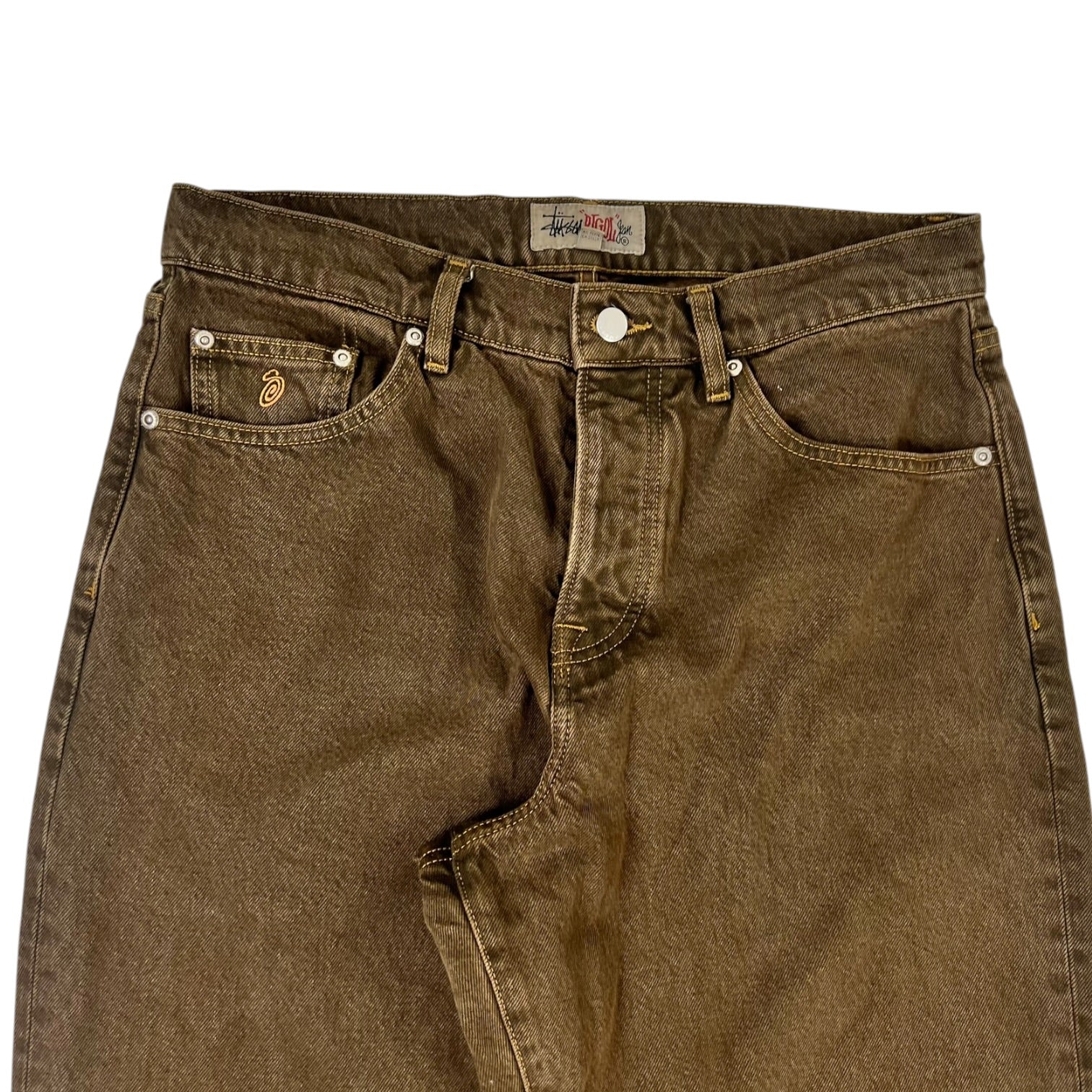 Stussy Big Ol’ Denim Jeans Washed Brown