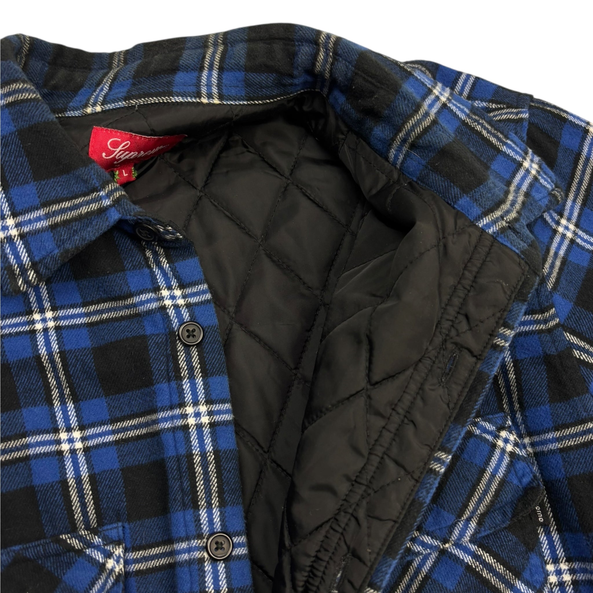 Supreme Arc Logo Quilted Flannel Shirt
