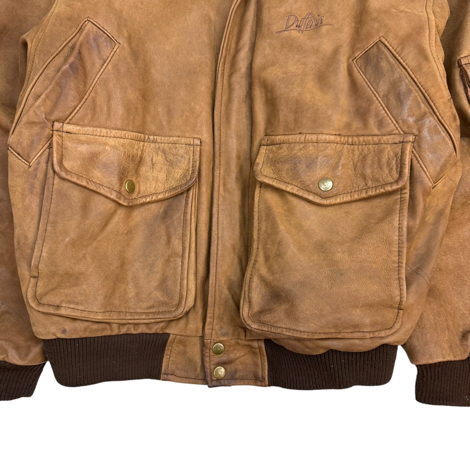 Vintage Peerless Garments Leather Flight Jacket Brown
