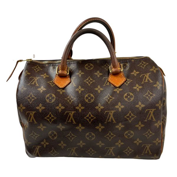 Vintage Louis Vuitton Monogram Speedy 30 Canvas Handbag