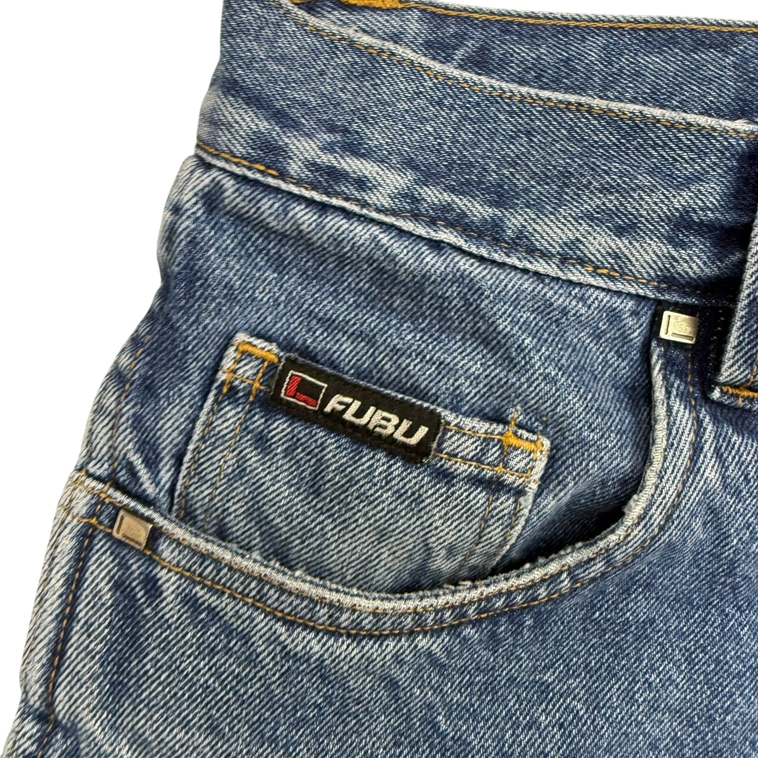 Vintage Fubu The Collection Wide Fit Denim Pants Medium Wash