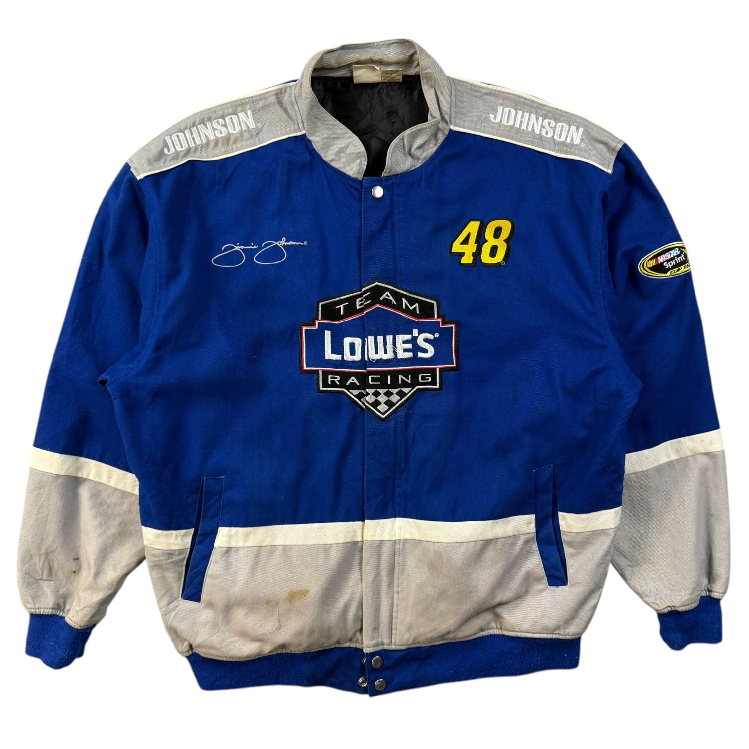 Vintage NASCAR Jimmy Johnson Racing Jacket Blue