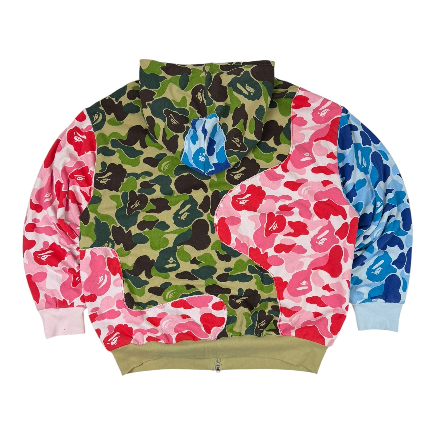 BAPE ABC Camo Patchwork  Zip Hoodie Multicolor