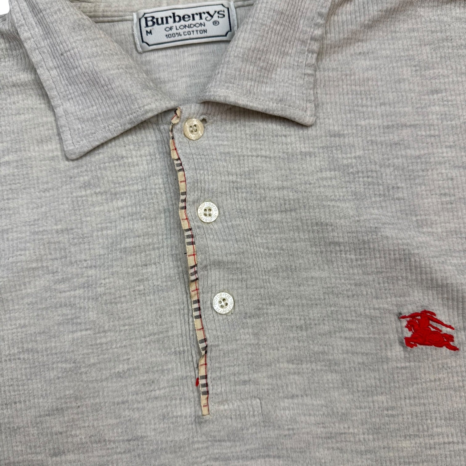 Vintage Burberry’s Of London Polo Shirt Grey