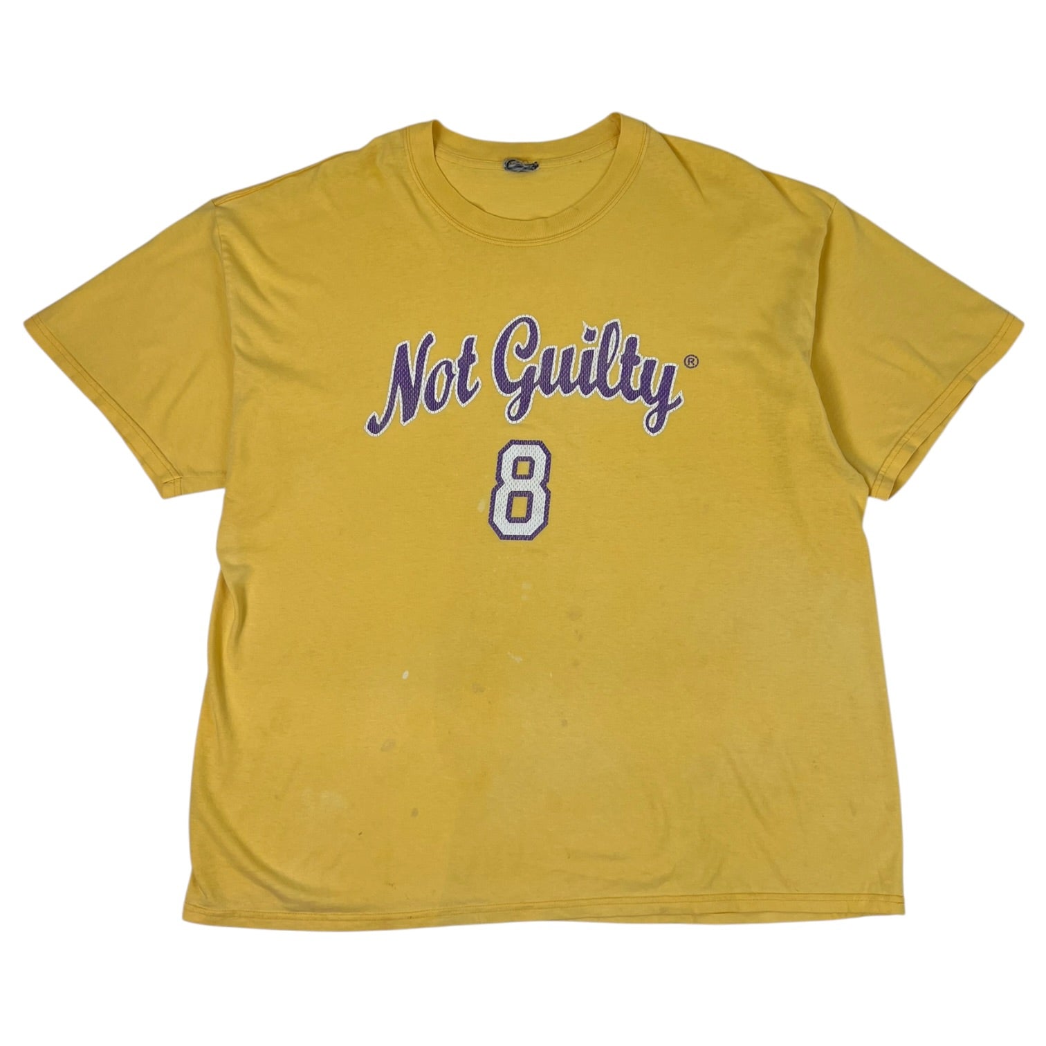 Vintage Kobe Bryant  “Not Guilty” T-Shirt Yellow