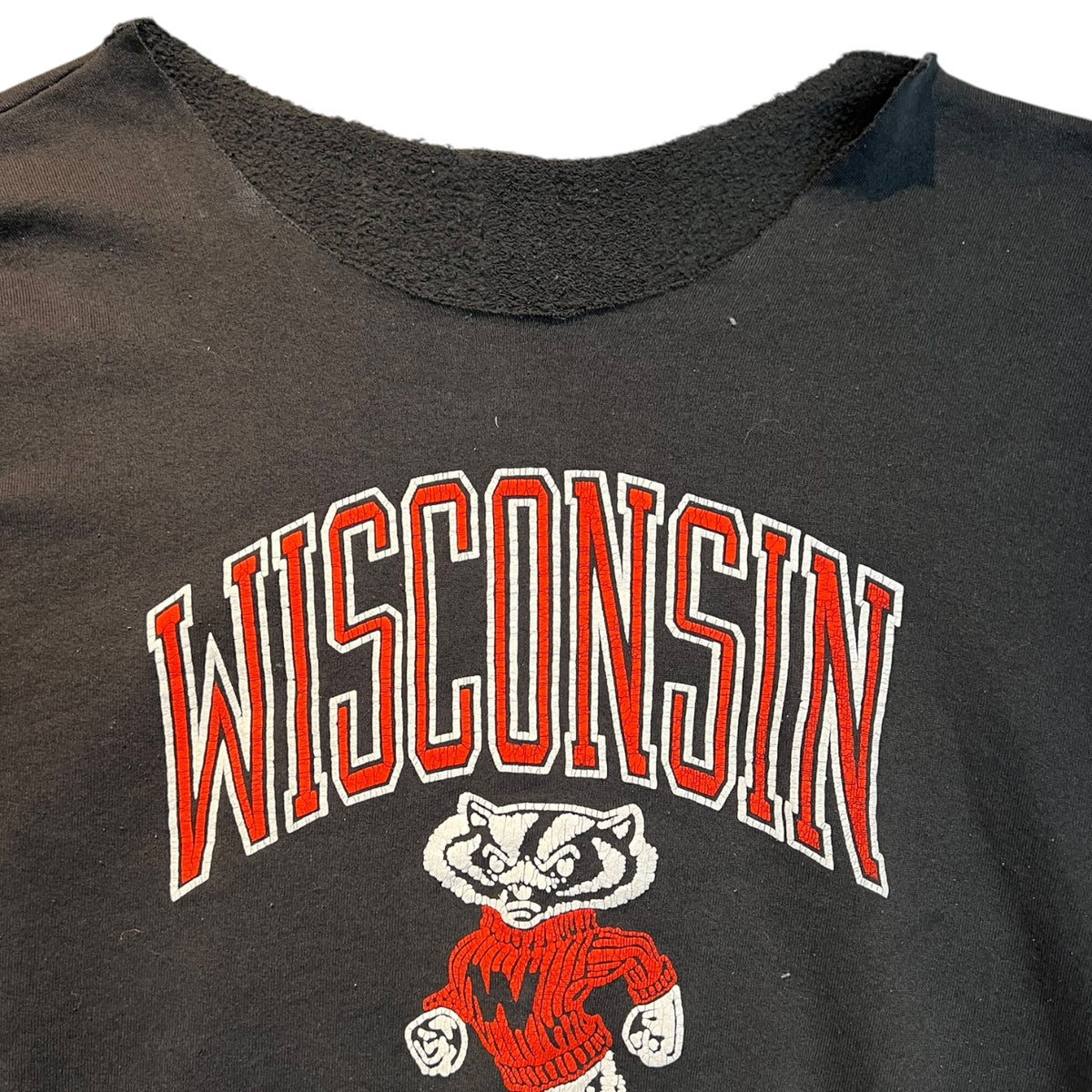 Vintage University Wisconsin Badgers Sweatshirt Black
