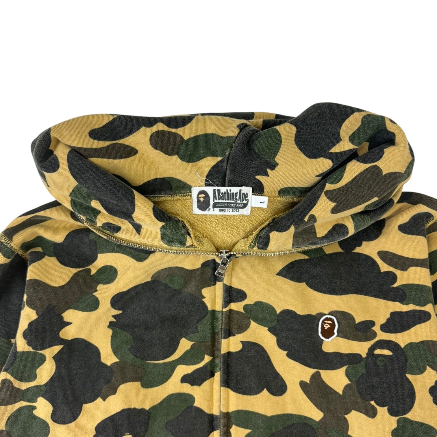 BAPE First Camo Full-Zip Hoodie Yellow