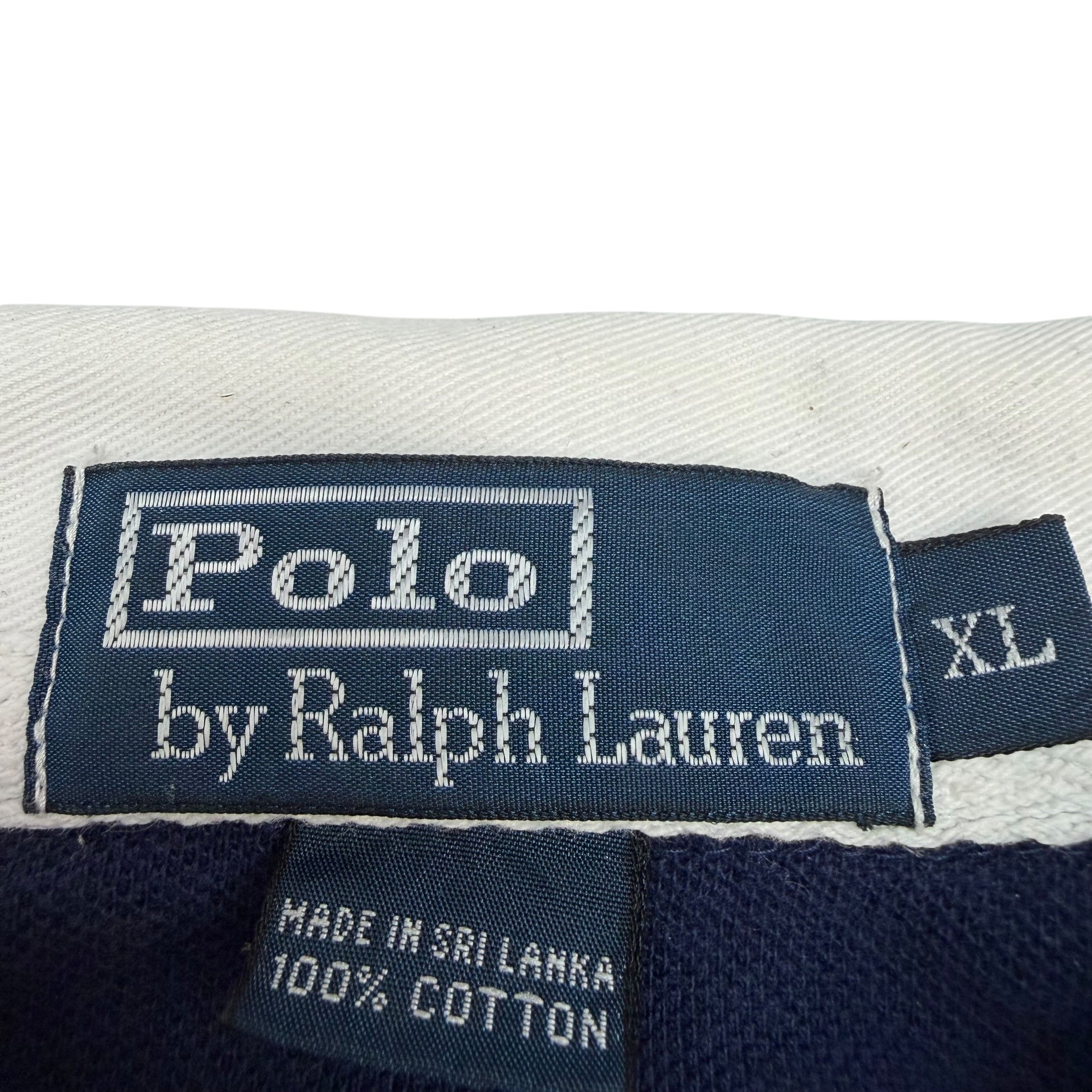 Vintage Polo Ralph Lauren Striped Rugby Longsleeve Polo Navy/White