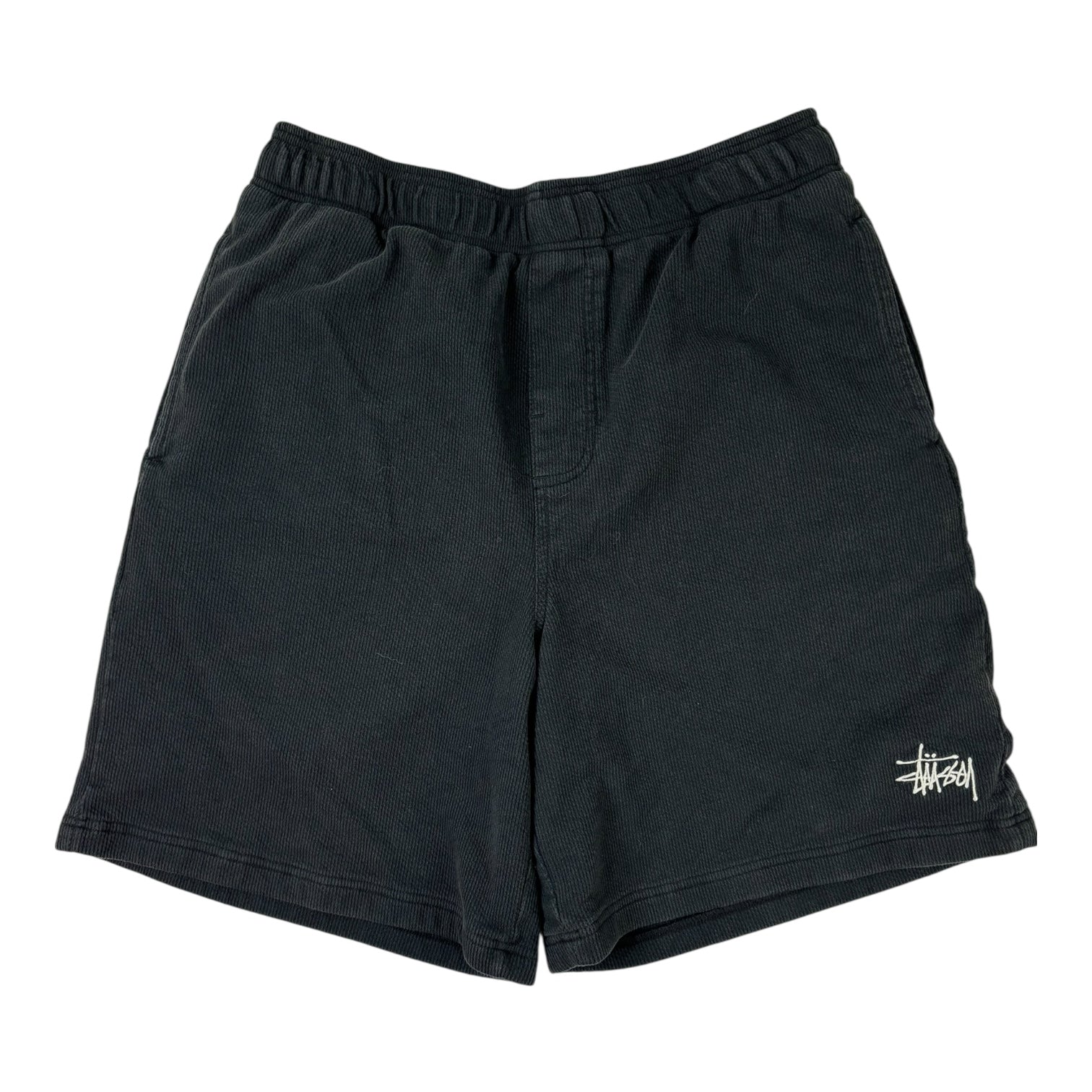 Stussy Stock Logo Jersey Shorts Black