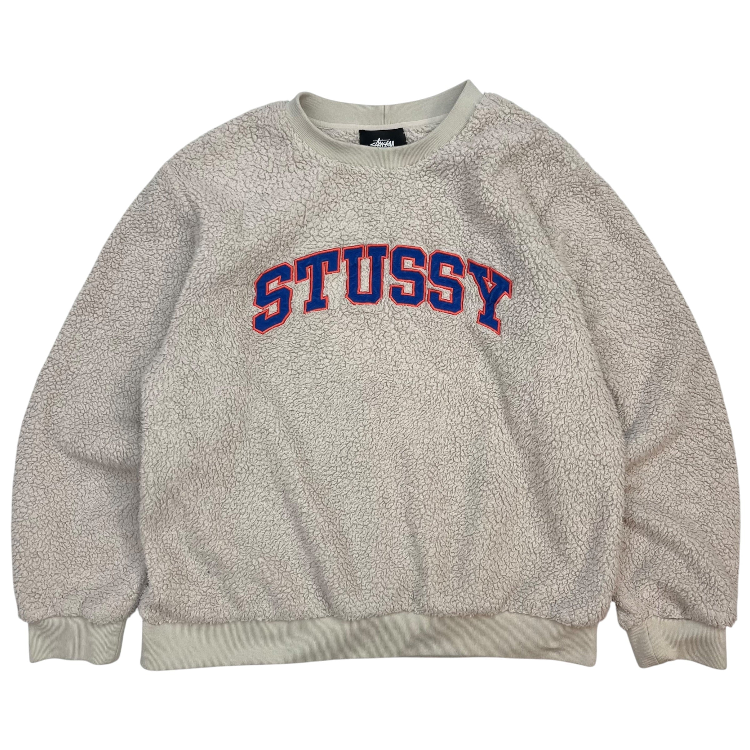 Stussy Fleece Crewneck Cream