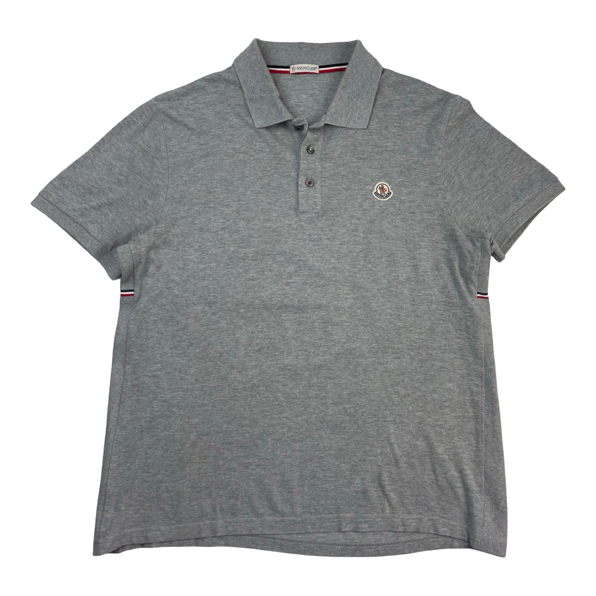 Moncler Logo Patch Polo-Shirt Grey