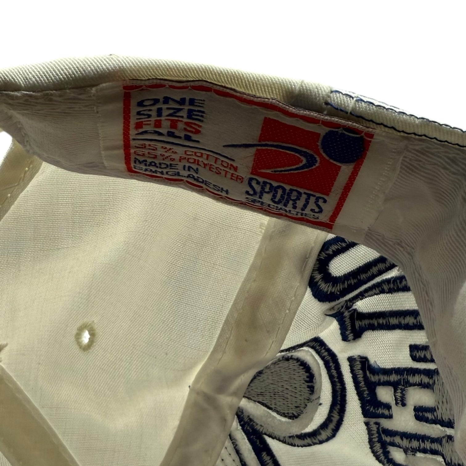 Vintage Sports Specialties Edmonton Oilers Laser Stitch Snapback Hat White/Blue