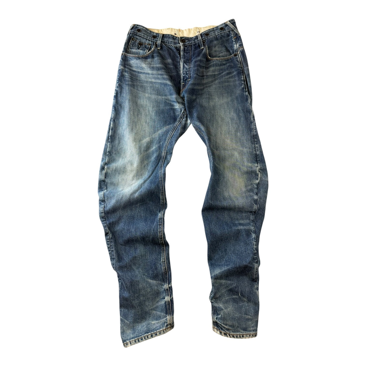 Evisu Double Pocket Logo Pants Medium Wash