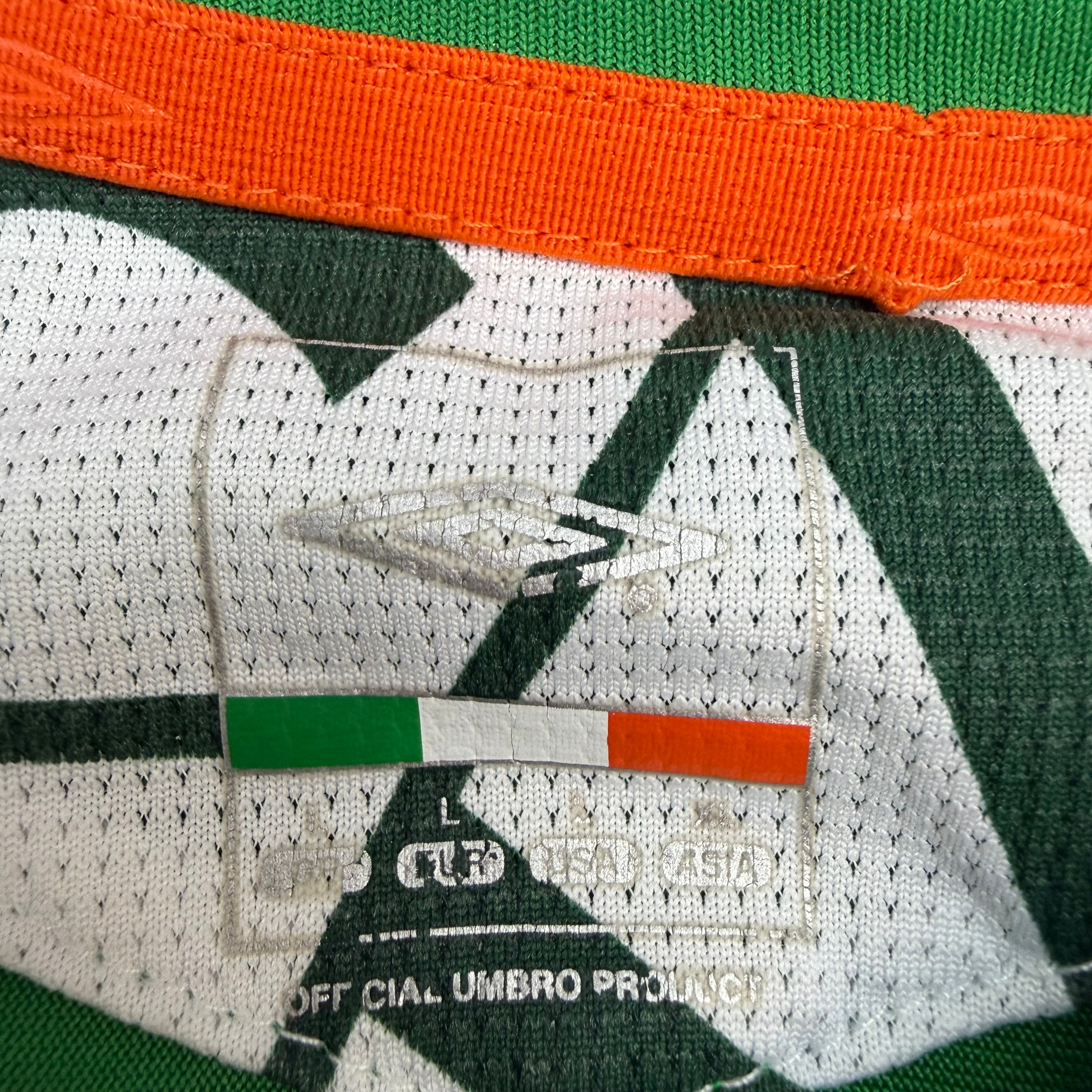 Vintage Umbro 2004-06 Republic of Ireland Home Jersey Green