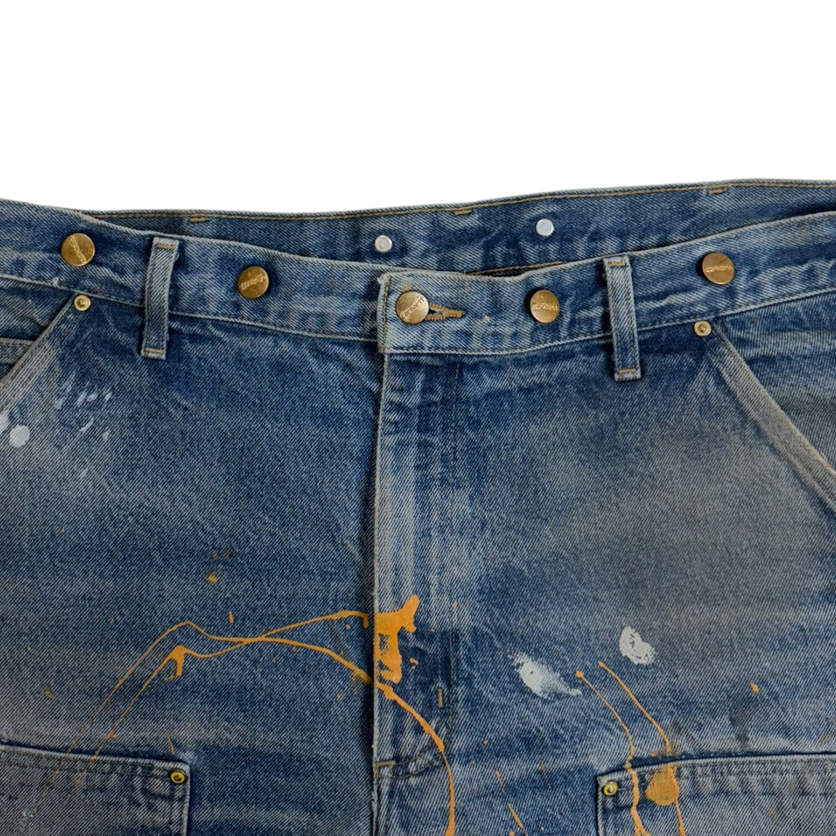 Vintage Carhartt Distressed Double Knee Denim Jeans Medium Wash