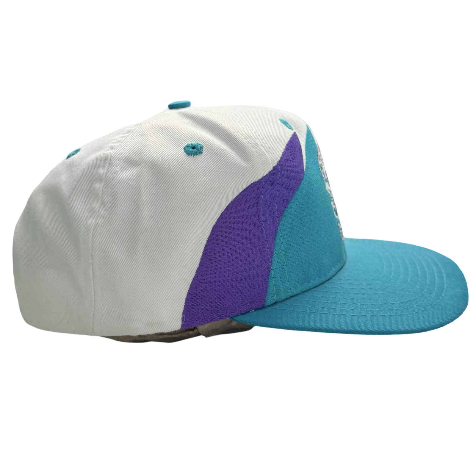 Vintage Charlotte Hornets Double Sharktooth Logo Athletic Hat