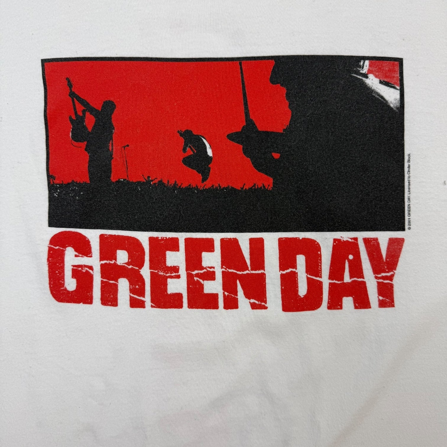 2001 Green Day Warning Tee White