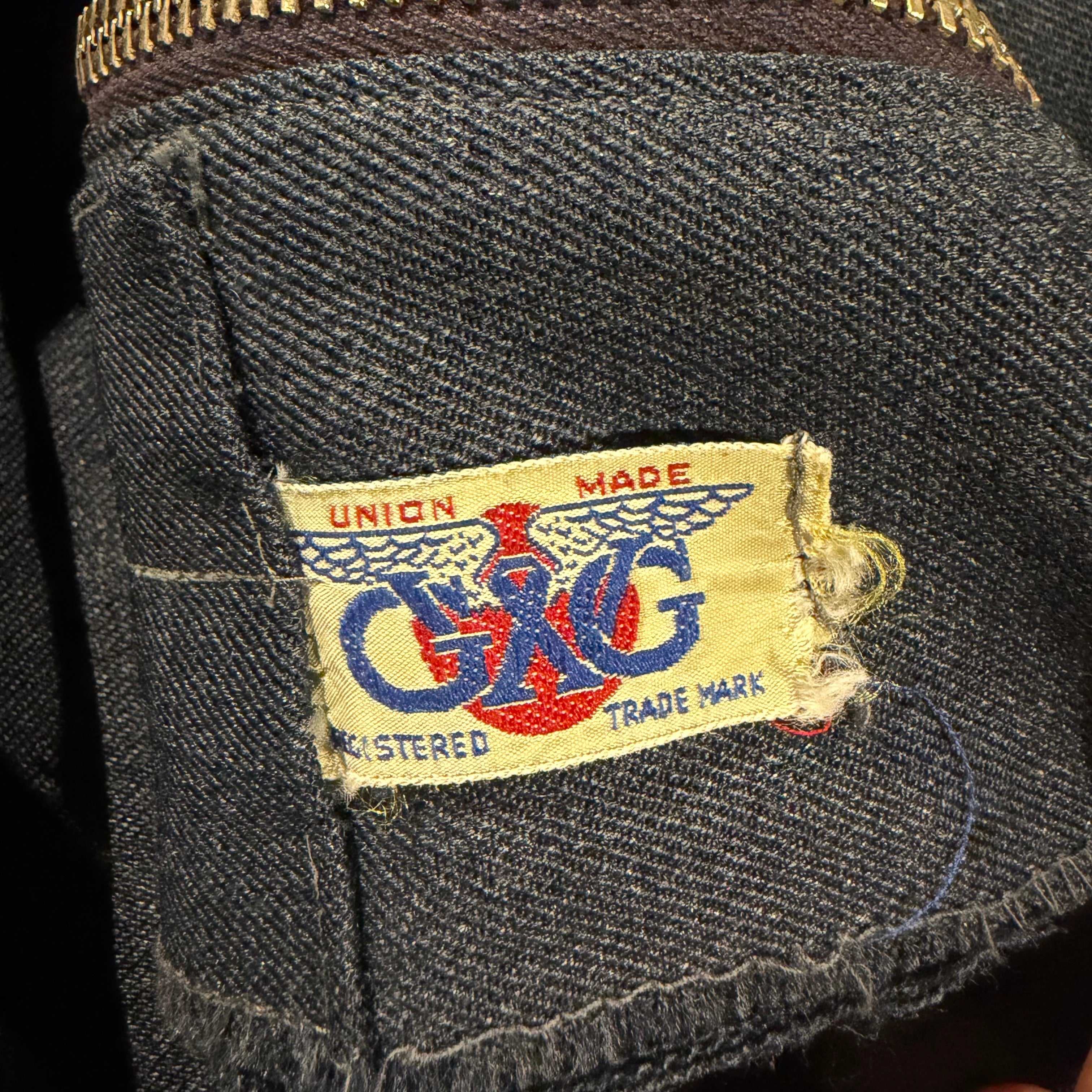 60s GWG Denim Zip Up Jacket Indigo