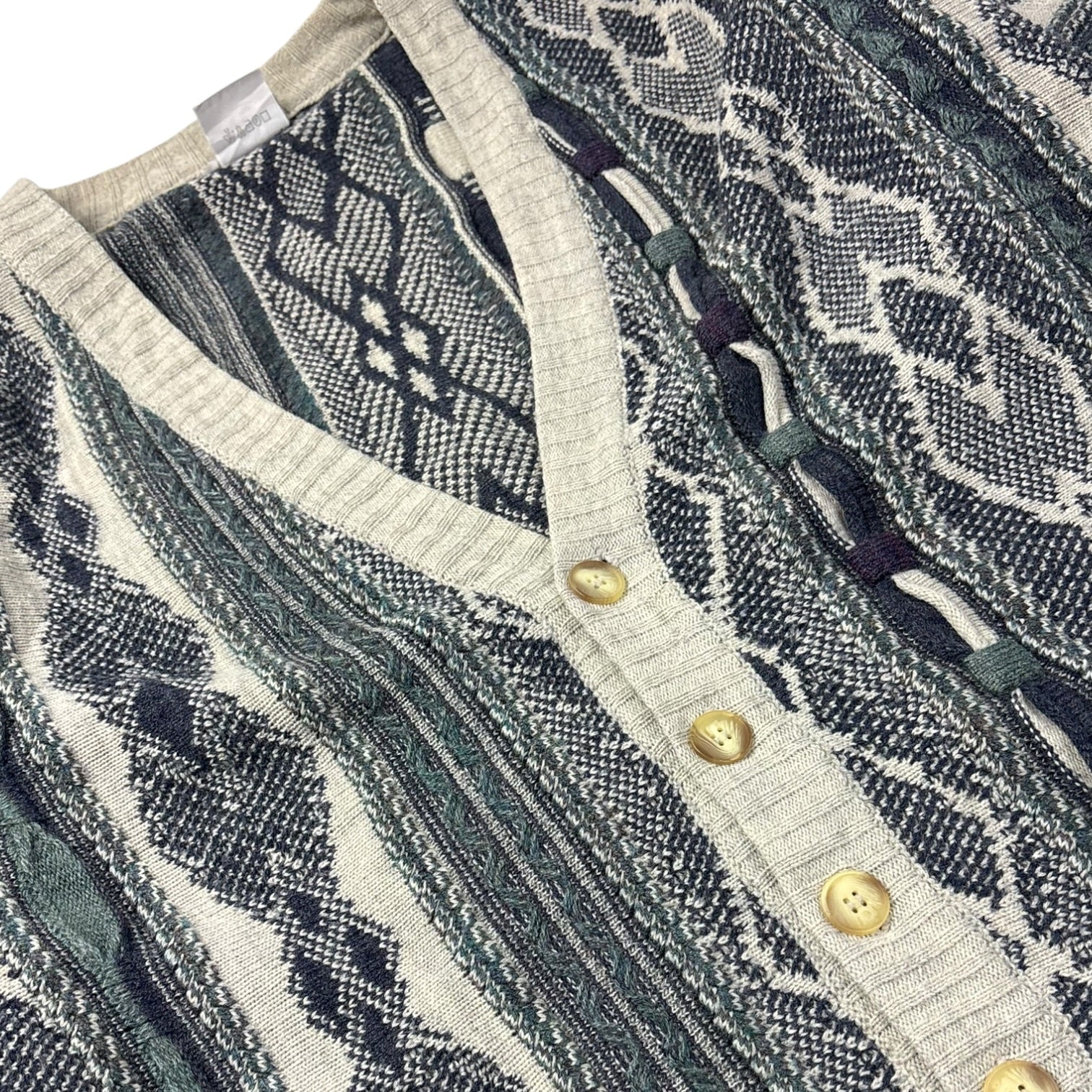 Vintage Anvito 3D Knit Cardigan Sweater