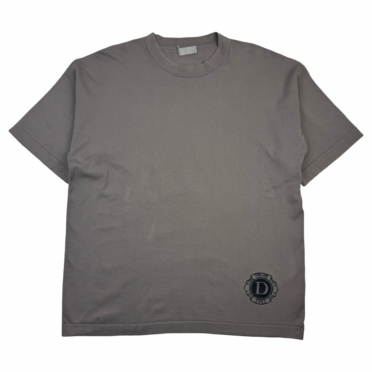Christian Dior Couture Flocked T-Shirt  Charcoal Grey