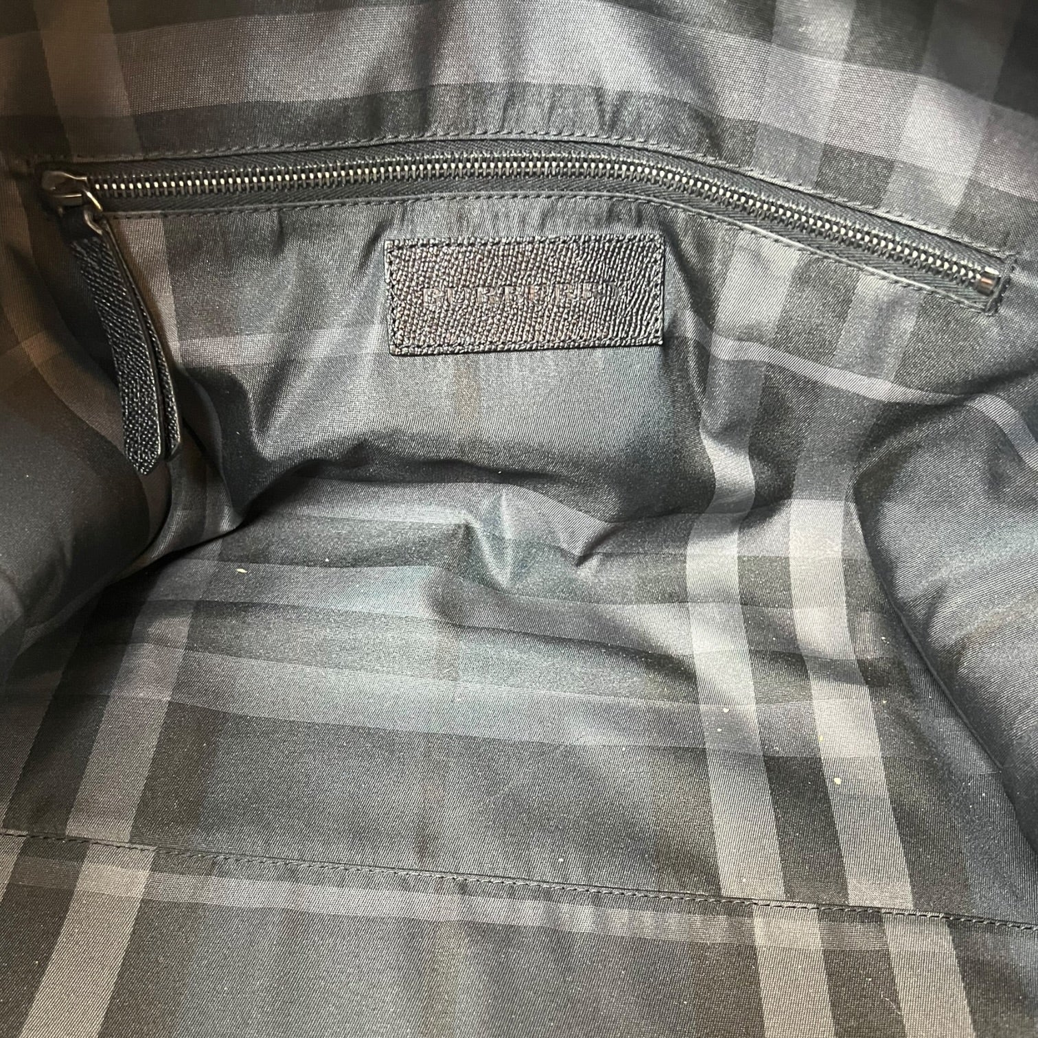 Burberry Saffiano Leather Tote Bag Black