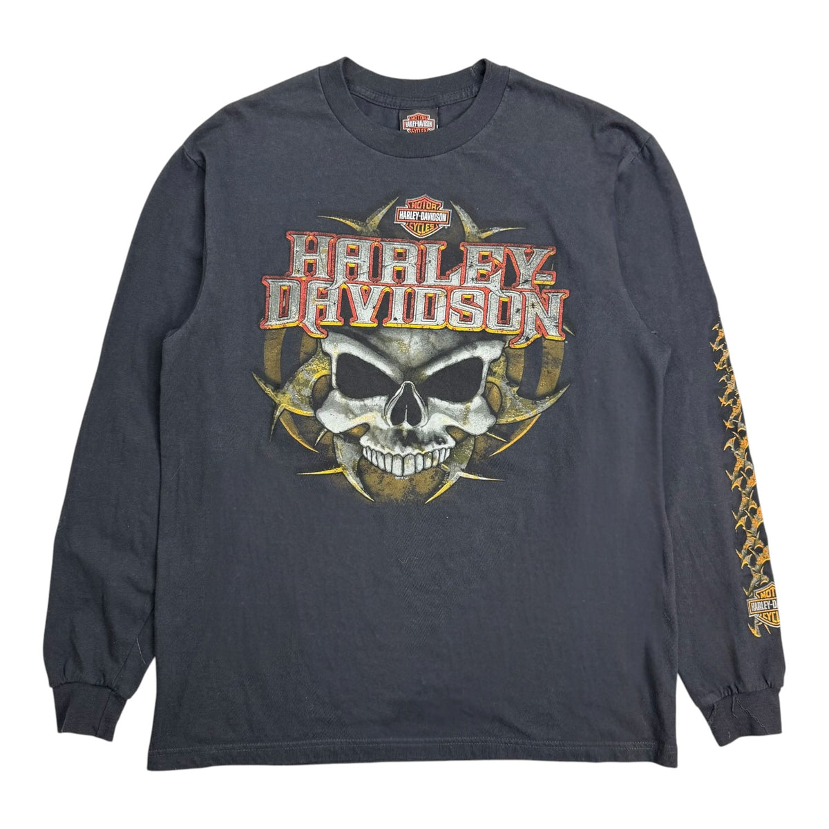 Vintage Harley Davidson Of The Cayman Islands L/S Tee Black
