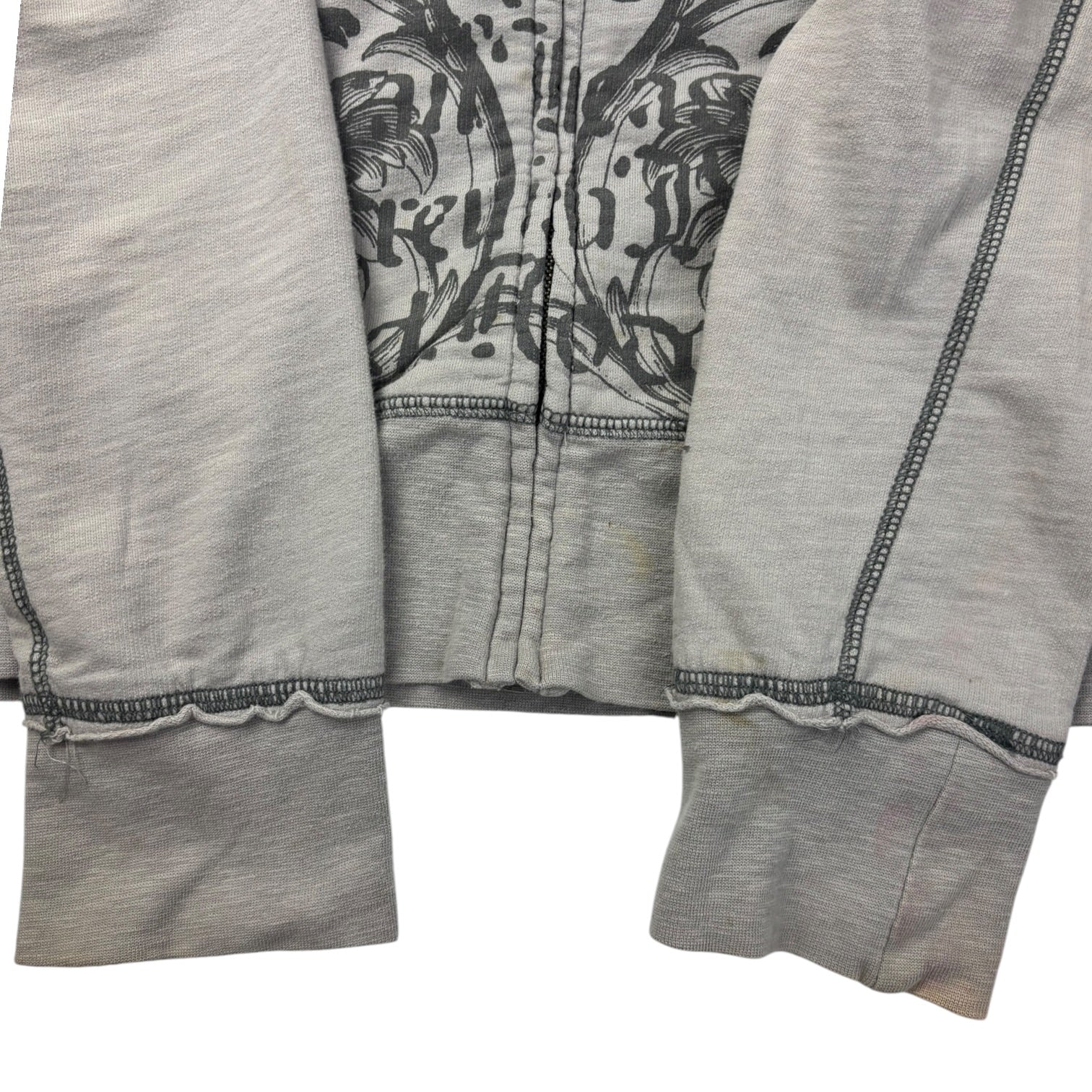Vintage Y2K Cyber Gothic Tattoo Full Zip Hoodie
