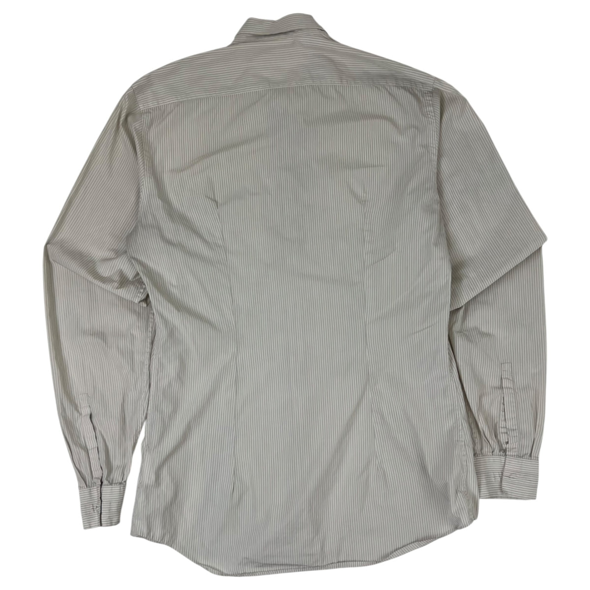 Prada Long Sleeve Striped Button Up Shirt White